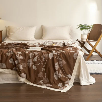 Ginkgo Leaf Double Layer Gauze Cotton Quilt - image 15