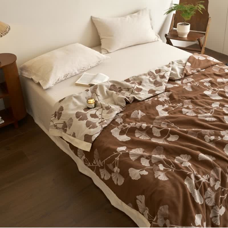 Ownkoti Ginkgo Leaf Double Layer Gauze Cotton Quilt - image 17