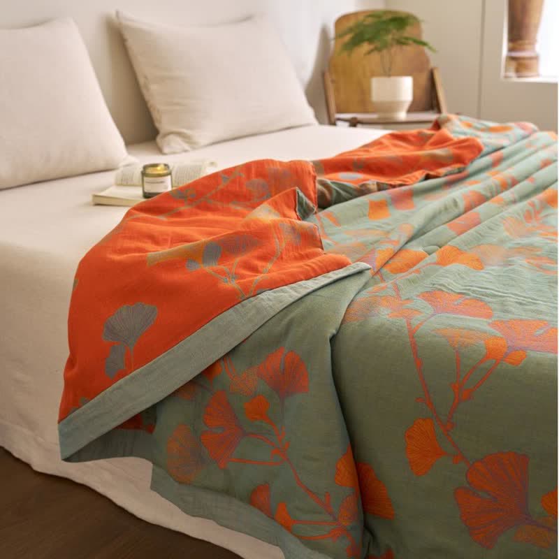Ownkoti Ginkgo Leaf Double Layer Gauze Cotton Quilt - image 25