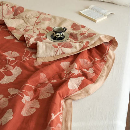 Ownkoti Ginkgo Leaf Double Layer Gauze Cotton Quilt - image 3