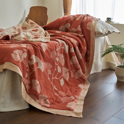 Ownkoti Ginkgo Leaf Double Layer Gauze Cotton Quilt - image 4