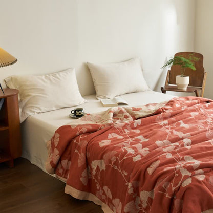 Ginkgo Leaf Double Layer Gauze Cotton Quilt - image 2