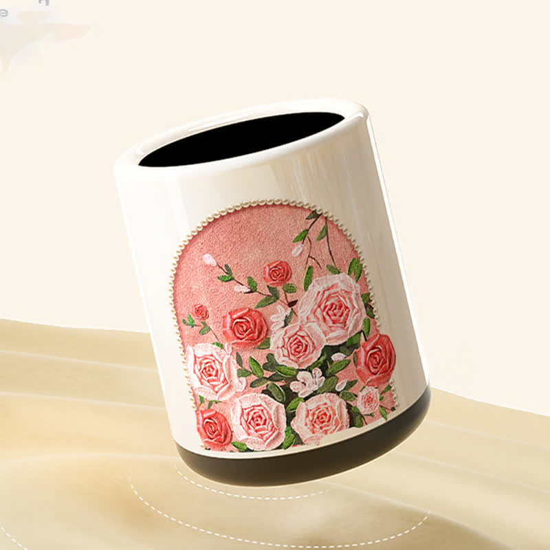 Ownkoti Elegant Rose Double Layer Durable Trash Bin - image 3