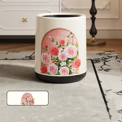 Ownkoti Elegant Rose Double Layer Durable Trash Can - image 2