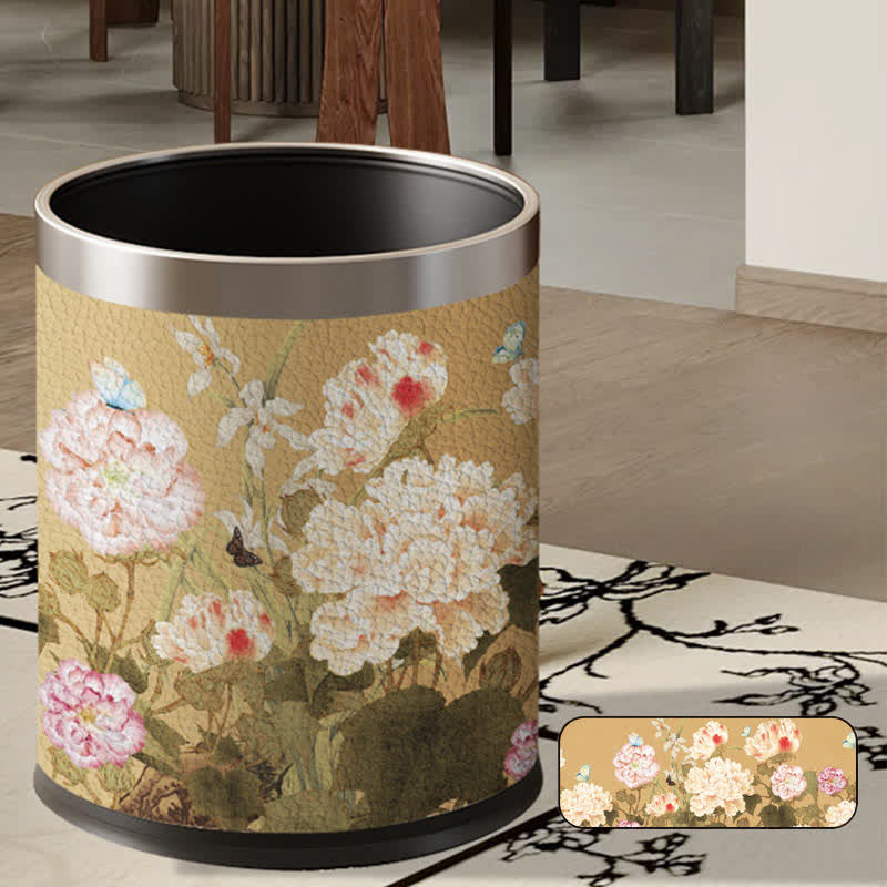 Ownkoti Vintage Floral Large Capacity Trash Bin - image 3
