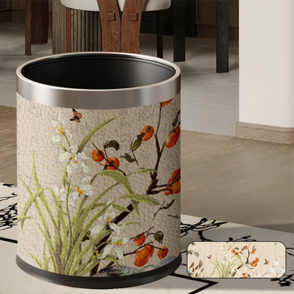 Ownkoti Vintage Floral Large Capacity Trash Bin - E - 9"W x 9"L x 10"H - image 10