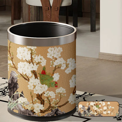 Ownkoti Vintage Floral Large Capacity Trash Bin - B - 9"W x 9"L x 10"H - image 4