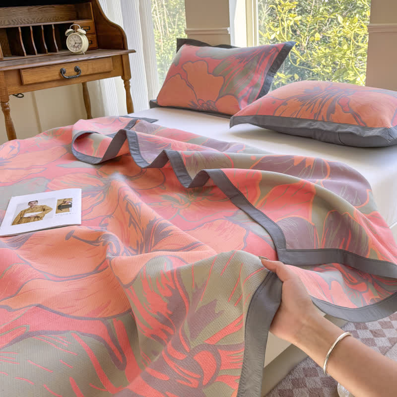 Ownkoti Lightweight Pure Cotton Bright Floral Quilt - 2pcs Pillowcases - 19" x 29" - image 0
