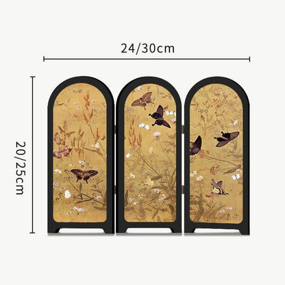 Ownkoti Floral Bird Folding Screen Desktop Painting - image 12
