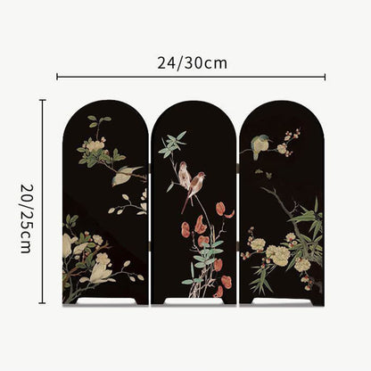 Ownkoti Floral Bird Folding Screen Desktop Painting - image 10
