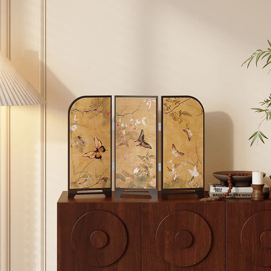 Ownkoti Vintage Foldable Screen Desktop Ornament - A - 2PCS - 16"W x 12"H - image 0