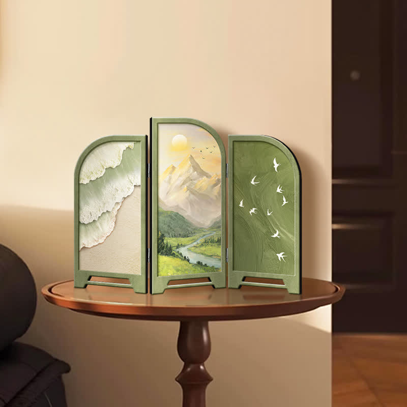 Ownkoti Rural Foldable Screen Home Decor Ornament - B - 3PCS - 13"W x 11"H - image 4