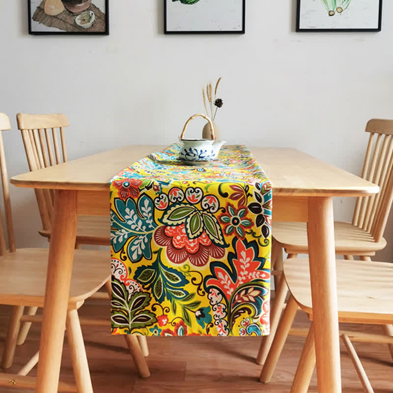Ownkoti Vintage Boho Floral Pattern Tablecloth - image 5