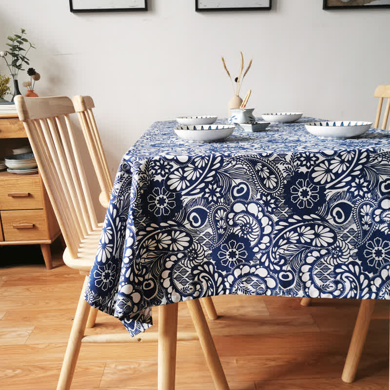 Ownkoti Vintage Boho Floral Pattern Tablecloth - D - Square - 52" x 52'' - image 14