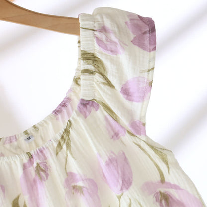 Ownkoti Rural Tulip Breathable Cotton Gauze Pajama Set