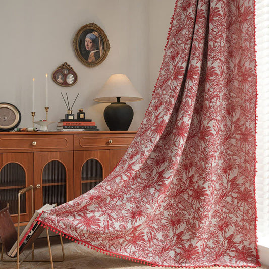 Ownkoti Jacquard Floral Semi-Blackout Curtain - image 0