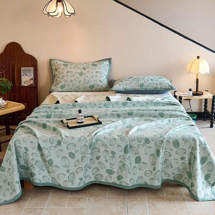 Ownkoti Refresh Leaf Cotton Gauze Lightweight Quilt - image 1