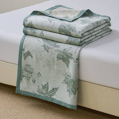 Ownkoti Jacquard Maple Leaf Cotton Gauze Quilt - image 9