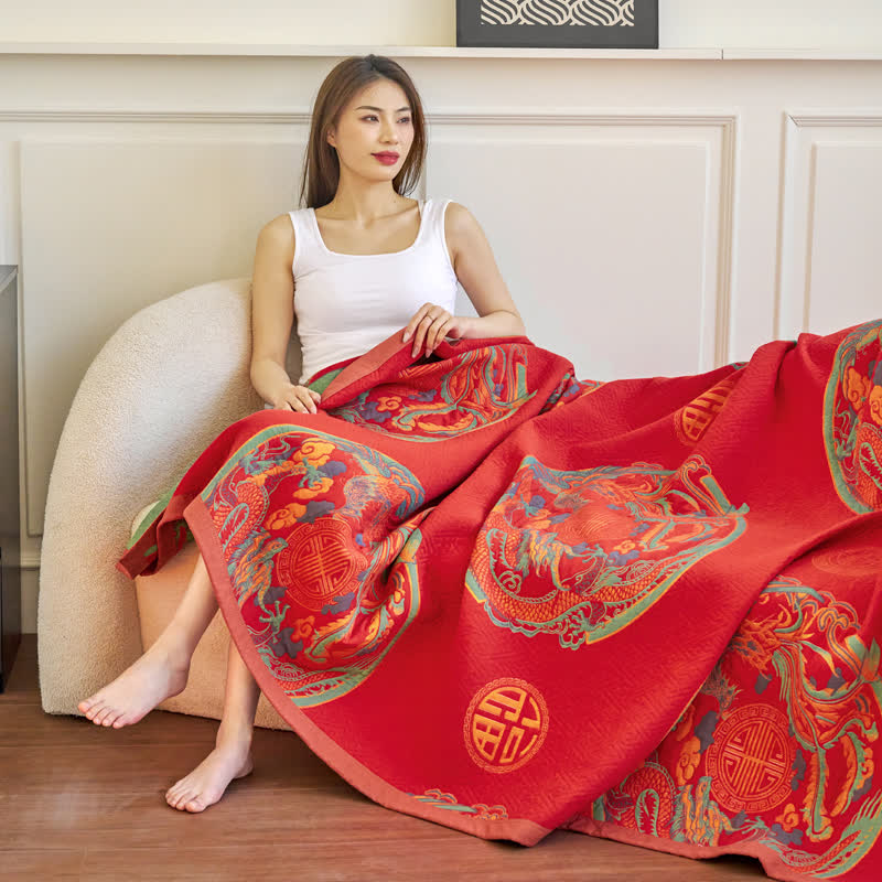 Ownkoti Vintage Three Layer Cotton Gauze Reversible Blanket - image 1