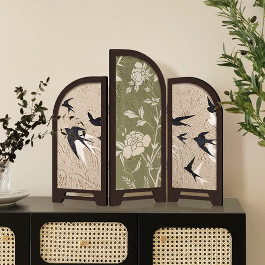 Ownkoti Foldable Screen Desktop Vintage Ornament - A - 2PCS - 16"W x 12"H - image 0