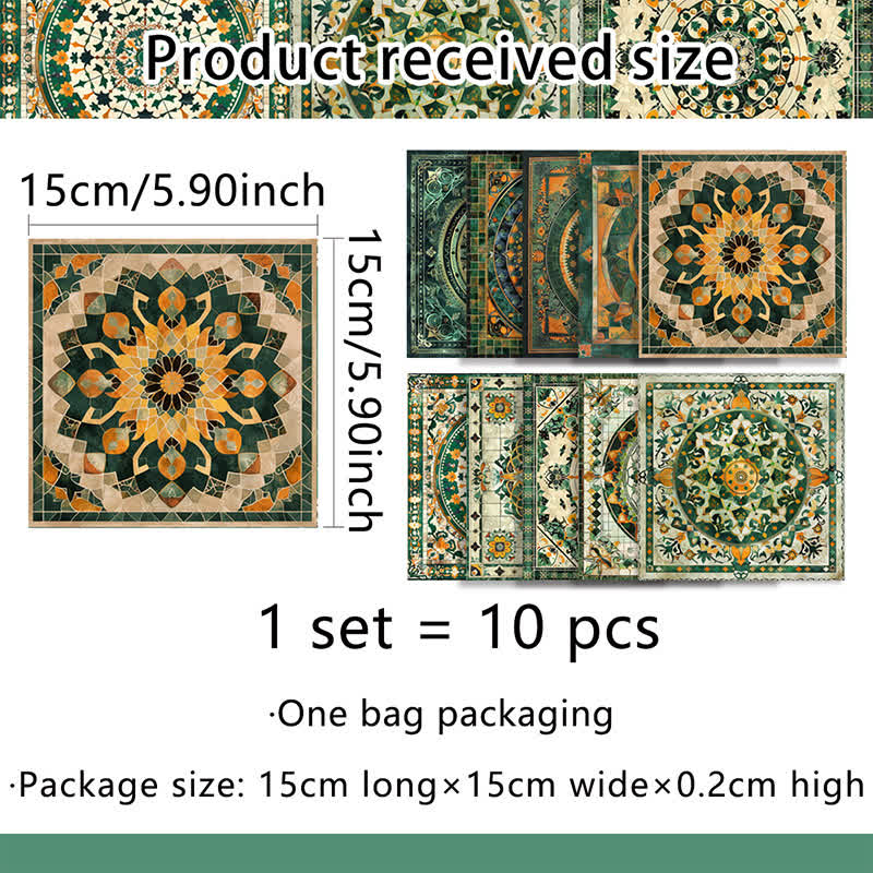 Moroccan Style DIY Peel & Stick Wall Tile Stickers - 10PCS - 6" x 6" - image 9