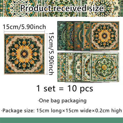 Moroccan Style DIY Peel & Stick Wall Tile Stickers - 10PCS - 6" x 6" - image 9