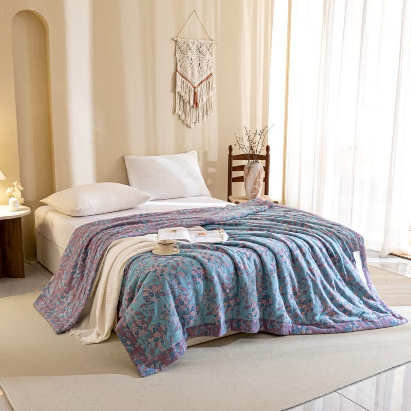Ownkoti Yarn-dyed Cotton Double Layer Gauze Quilt