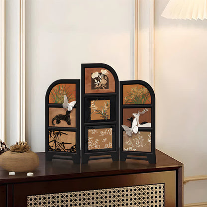 Ownkoti Rural Retro Foldable Screen Desktop Ornament - B - 3PCS - 14"W x 11"H - image 4