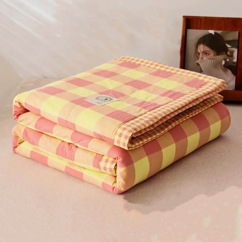 Ownkoti Yarn-dyed Plaid Cotton Vintage Bedding - image 2