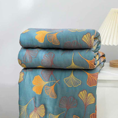 Ownkoti Ginkgo Leaf Pattern Cotton Reversible Quilt - image 6