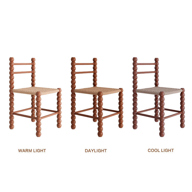 Ownkoti 2x/4x/6x Dining Room Rattan Gourd Legs Chairs