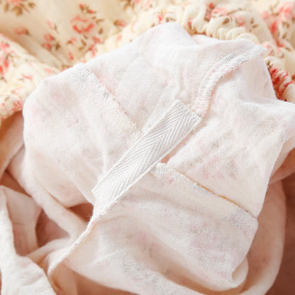 Ownkoti Cotton Double Gauze Floral Long Sleeve Loungewear Set