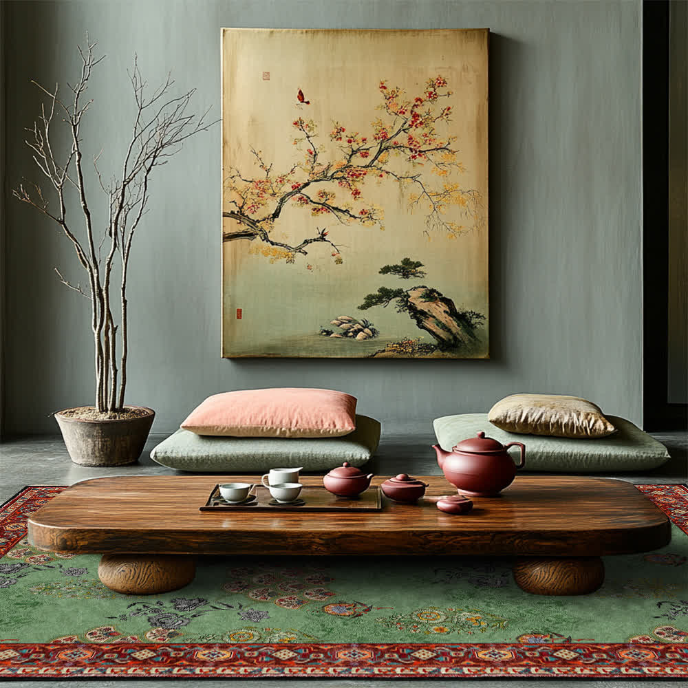 Ownkoti Washable Vintage Floral Anti-slip Area Rug - image 1