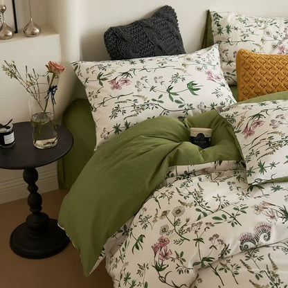 Floral Branches Cotton Bedding Set(4PCS) - image 4