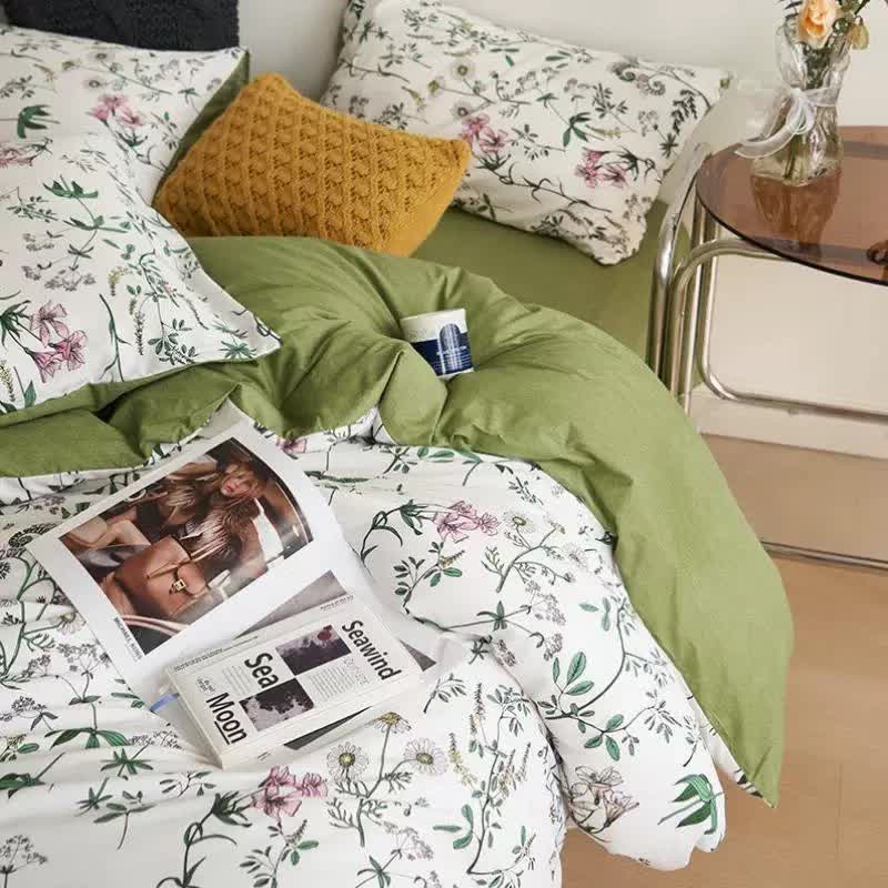 Floral Branches Cotton Bedding Set(4PCS) - image 1