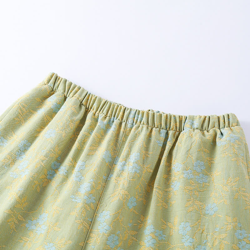 Ownkoti Vintage Cotton Gauze Loose Tie Loungewear Set