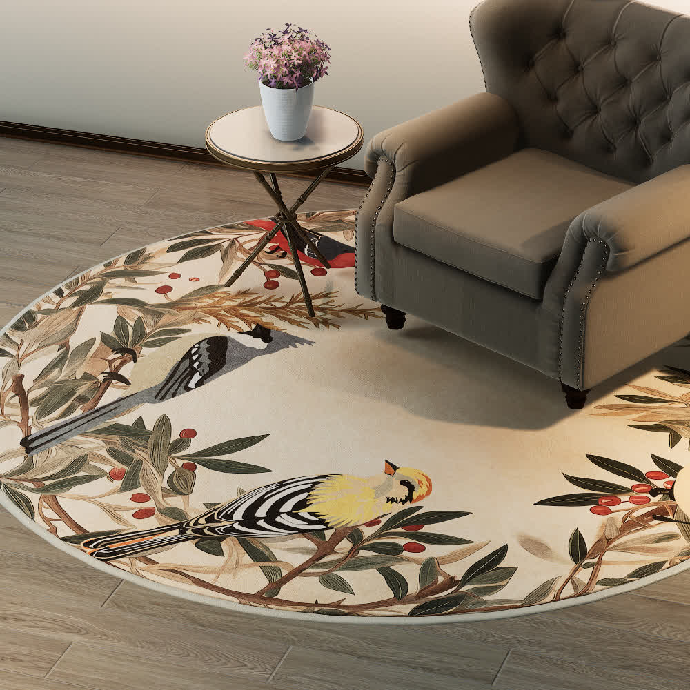 Ownkoti Round-shaped Rural Anti-slip Indoor Outdoor Rug  - image 2