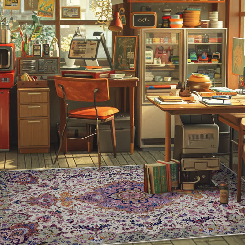 Ownkoti Persian Ethnic Style Anti-slip Decorative Area Rug