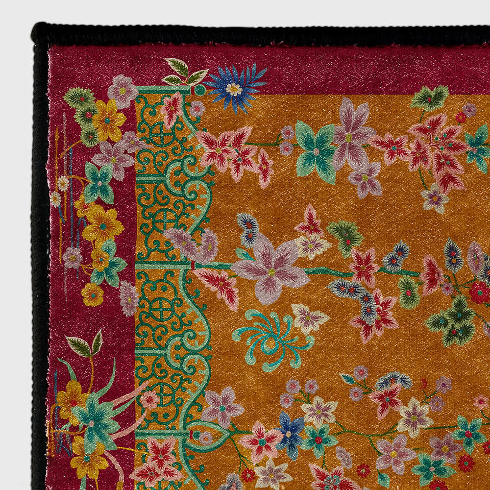 Ownkoti Retro Garden Foldable Anti-slip Area Rug