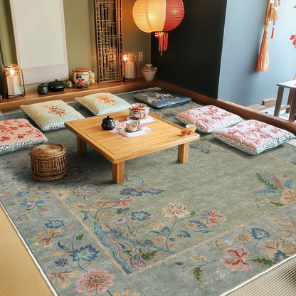 Ownkoti Foldable Refresh Floral Anti-slip Area Rug
