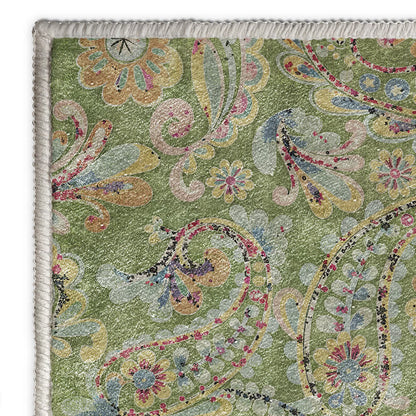 Ownkoti Ethnic Paisley Anti-slip Indoor Outdoor Rug