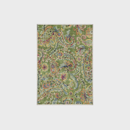 Ownkoti Ethnic Paisley Anti-slip Indoor Outdoor Rug