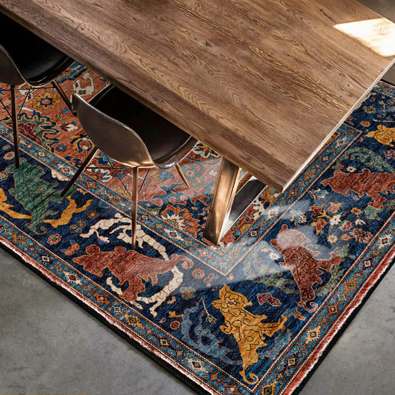 Ownkoti Vintage Ethnic Anti-slip Indoor Outdoor Rug