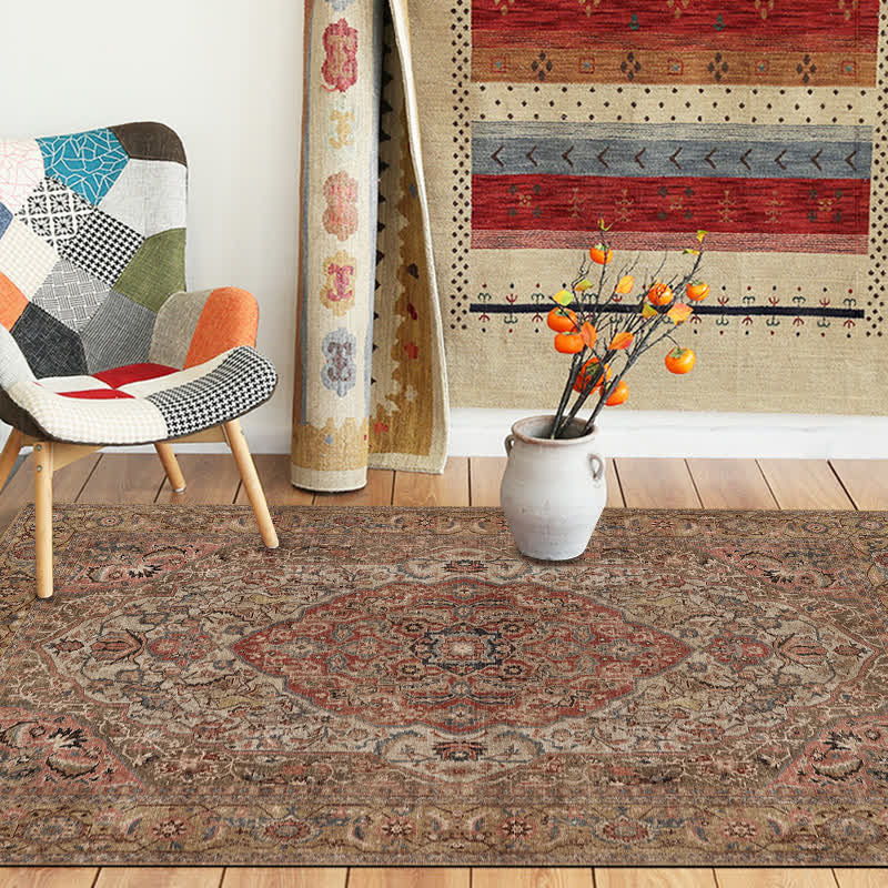 Persian Ethnic Style Anti-slip Washable Area Rug - image 1