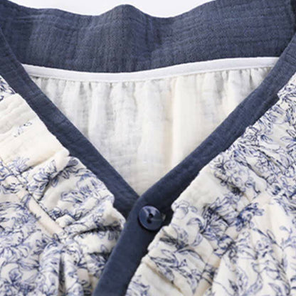 Ownkoti Country Style Padded Tie Nightgown with Pocket - image 3