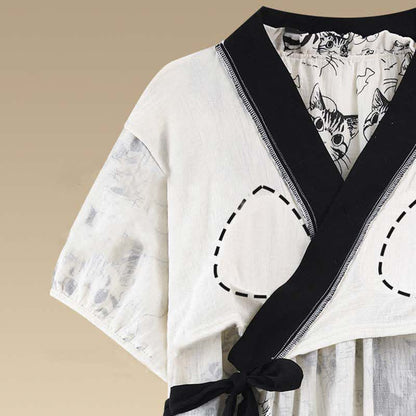 Ownkoti Country Style Padded Tie Nightgown with Pocket