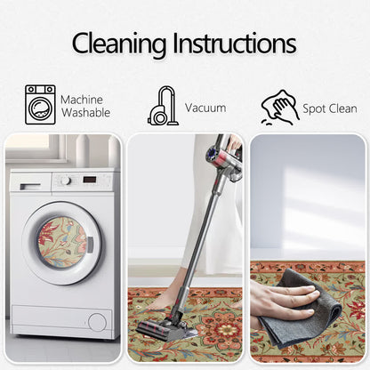 Floral Ethnic Foldable Anti-slip Area Rug - image 5