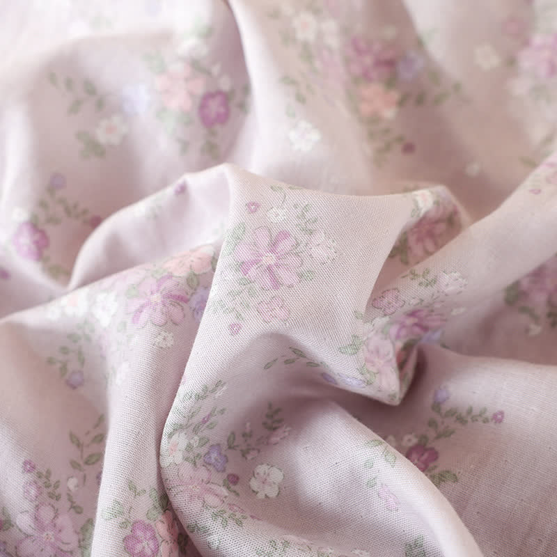 Ownkoti Floral Cotton Gauze Nightgown Home Wear