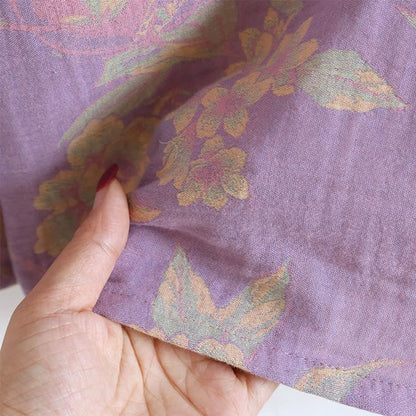 Ownkoti Elegant Vintage Yarn-dyed Jacquard Cotton Loungewear Set