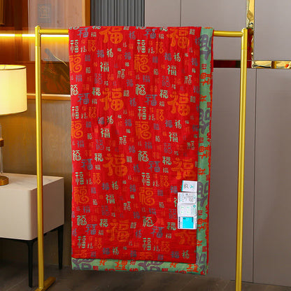 Ownkoti Retro Auspicious Reversible Summer Cotton Quilt